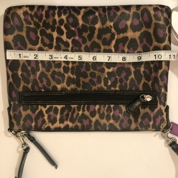 Coach leopard ocelot purple crossbody bag - Picture 8 of 13